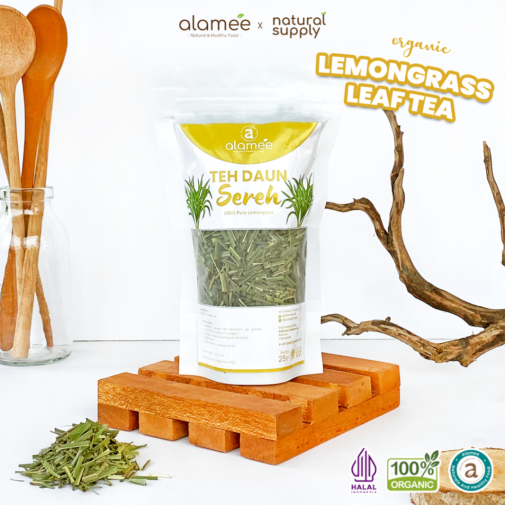 

ALAMEE Lemongrass Leaf Tea Teh Daun Sereh Organik Herbal OrganicKering Dried 25gr