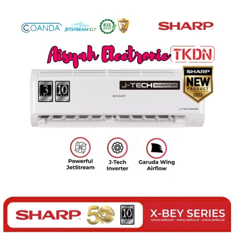 AC SHARP INVERTER 1,5 PK AH-X13BEY GARANSI RESMI
