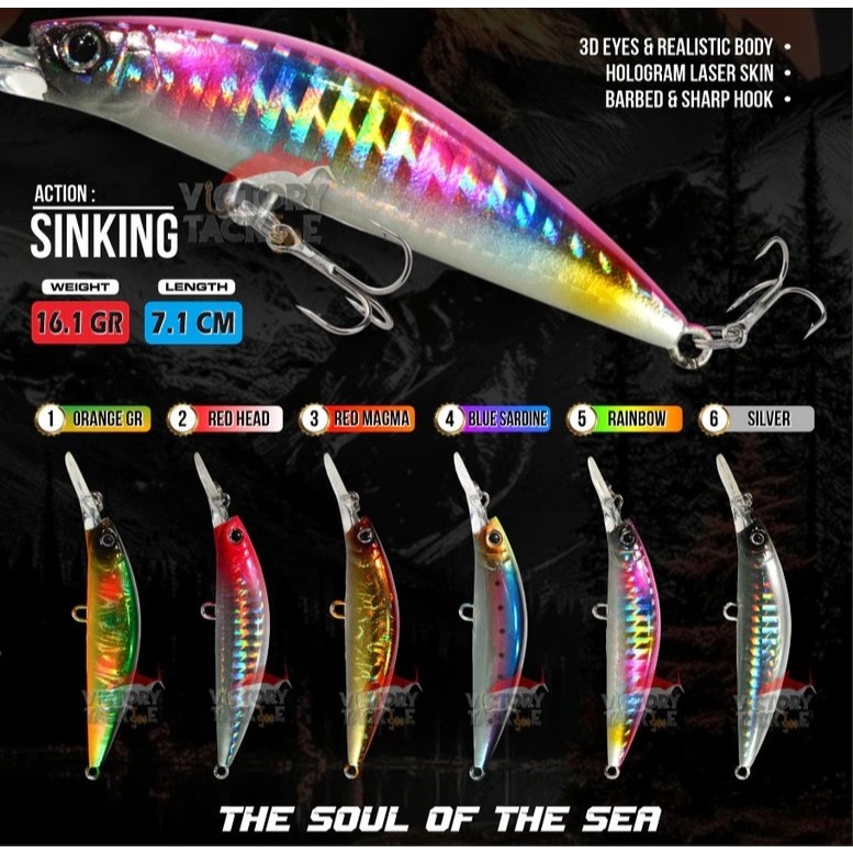 Umpan Minnow Markiman Sinking Natuna 14S Panjang 7 cm | Metal Jig Seafloor Control Abyss Umpan Panci