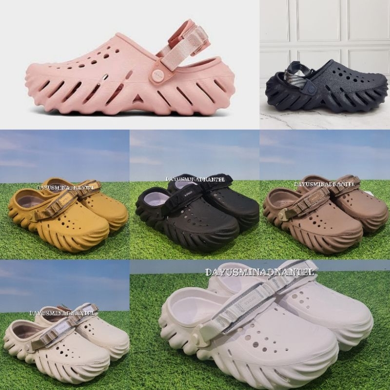 Crocs Echo / Sepatu Sandal Pria Crocs Echo Clog / Sendal Crocs Echo