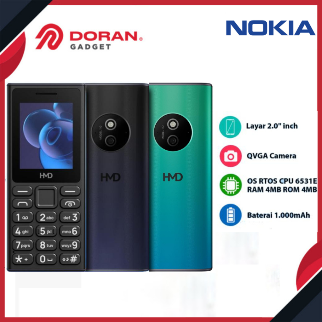Nokia 110 (2024) Handphone Nokia HP Jadul Kamera QVGA - Garansi Resmi 1 Tahun