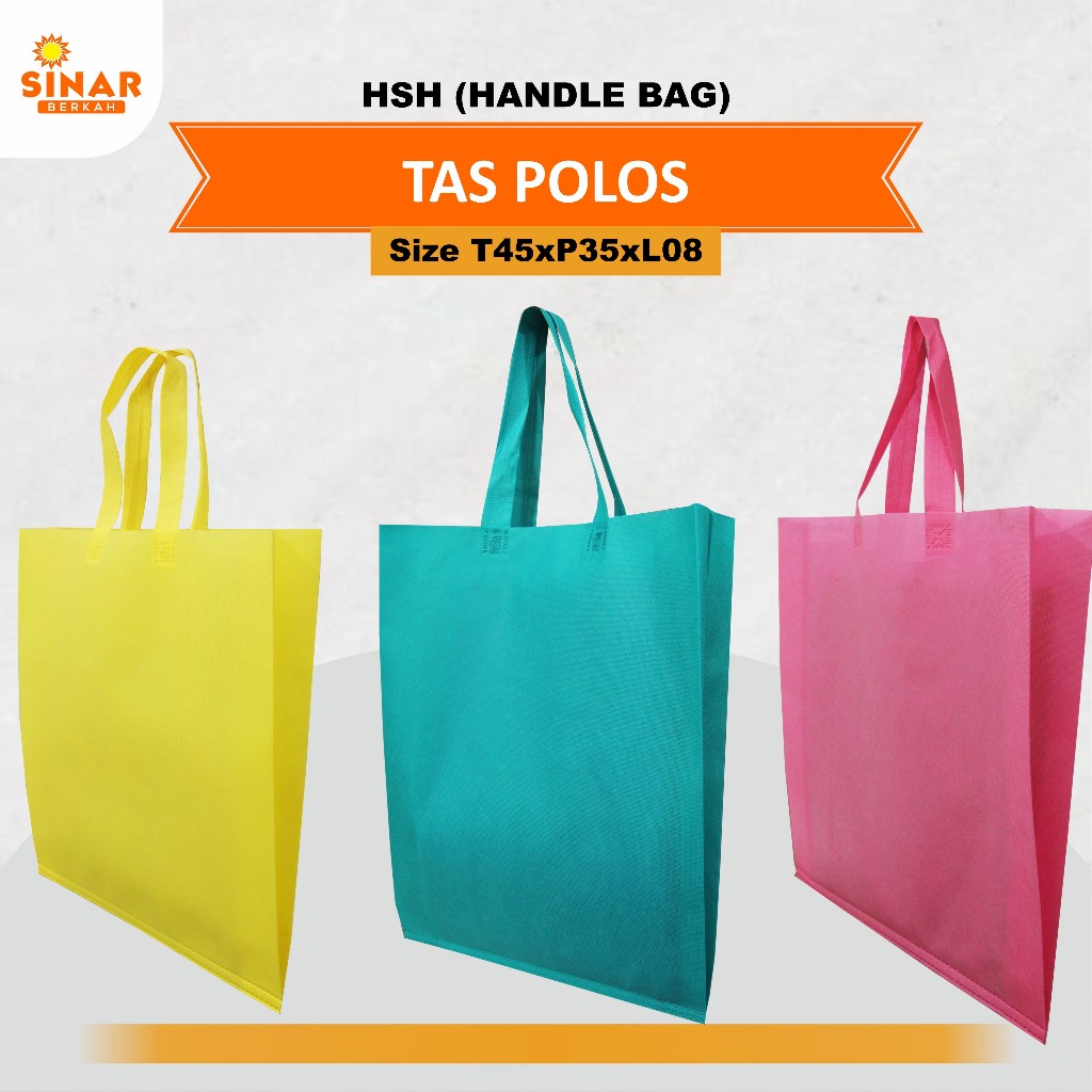 

[SPUNBOND BISA CUSTOM TAMBAH LOGO] Goodiebag Polos | Tas Kain Sembako | Tas Dokumen | Handle Bag 45x35x8