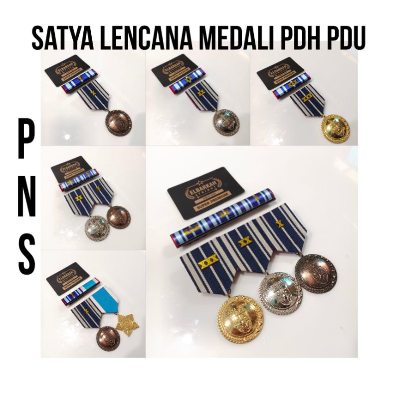 SATYA LENCANA / MEDALI PDH PDU PNS X XX XXX 10 20 30 KARYA SATYA