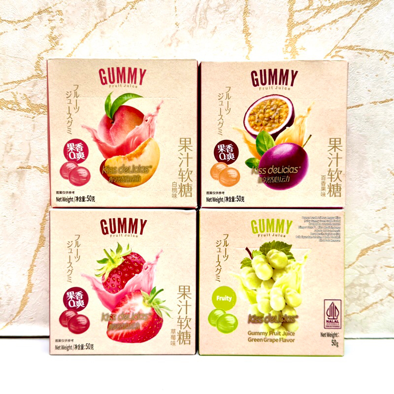 

Kiss Delicias Gummy Fruit Juice Permen Jelly Buah