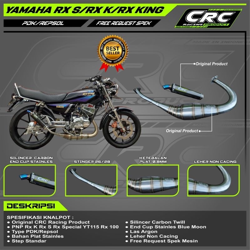 KENALPOT CRC PDK REPSOL STAINLES SILINCER CARBON