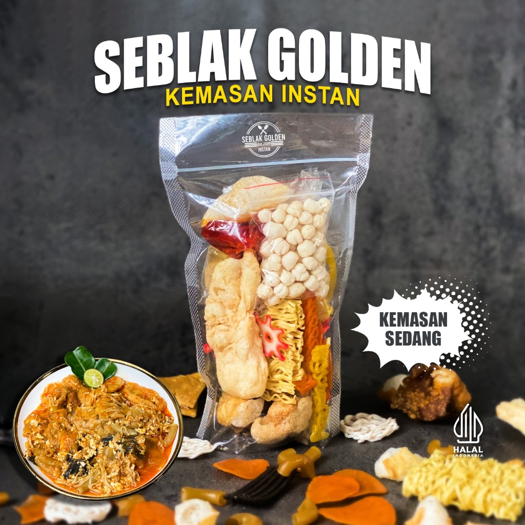 

SEBLAK GOLDEN BKR Kemasan Instan Sedang Jajanan Pedas Kuah Khas Tasikmalaya Golden Street Food