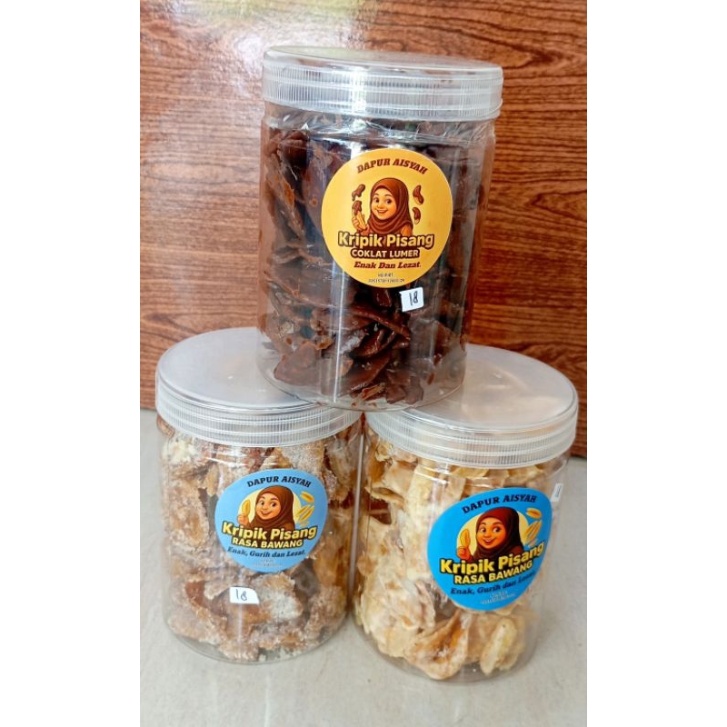 

keripik pisang lumerr 3 rasa vanila bawang coklat