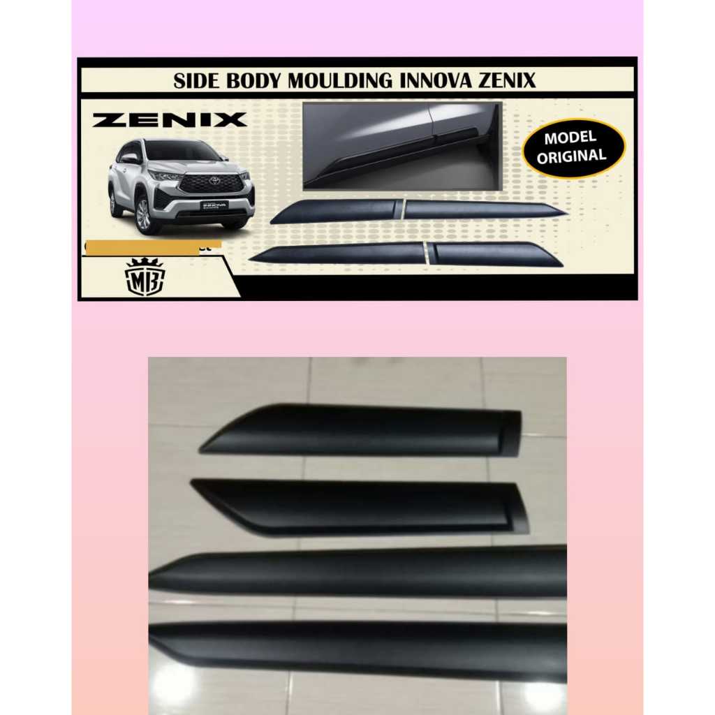 Lis Body Mobil Innova Zenix Hitam Polos