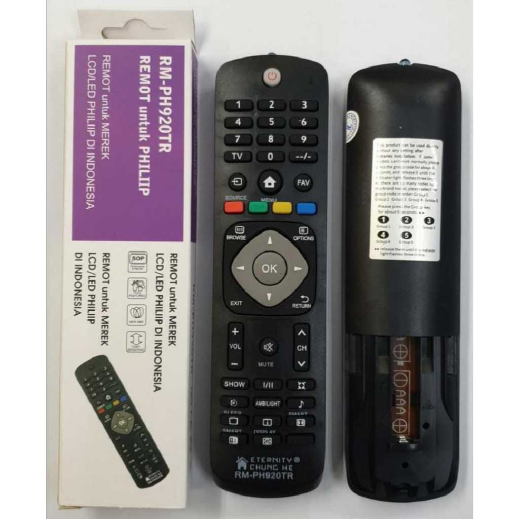 Remot Remote TV Ph1ips LCD LED Android Smart TV 4K 5000 Baru