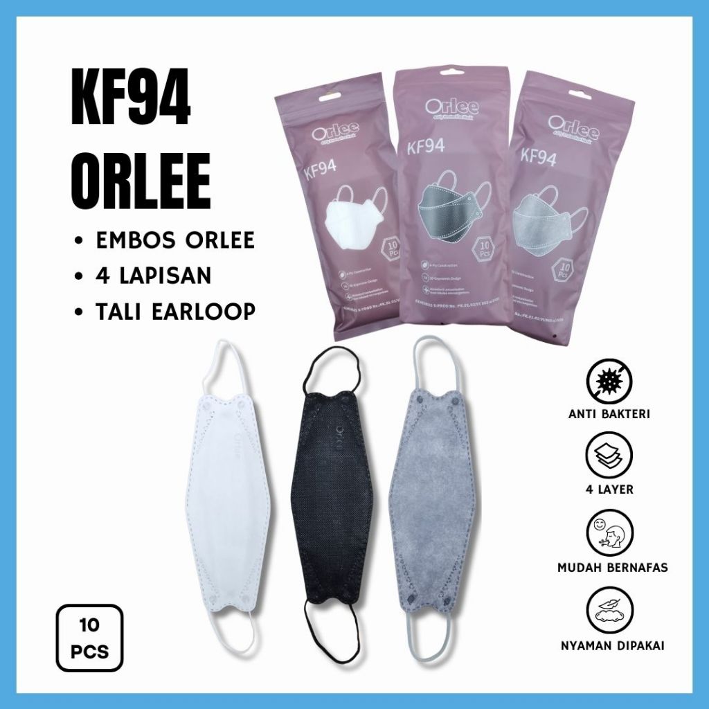 Masker KF94 Orlee | KF94 Masker | Masker KF 94 | Masker Orlee | Masker Korea | Masker KF94 Hitam