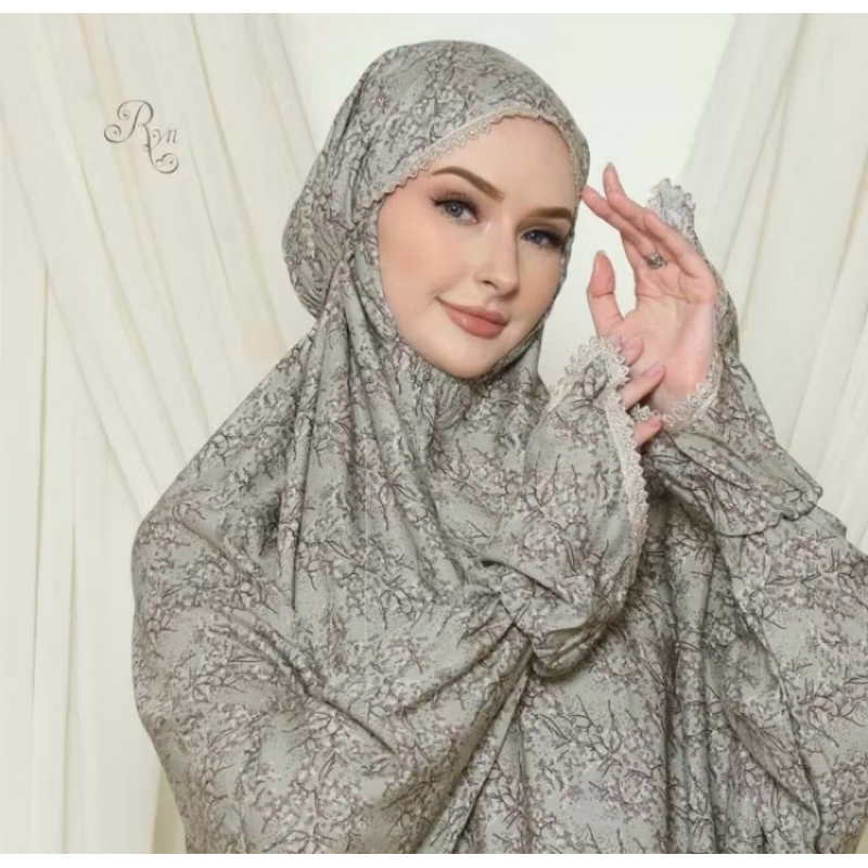 Mukena Terusan Rayyan Raissa | Mukena Traveling Rayon RYN Jumbo