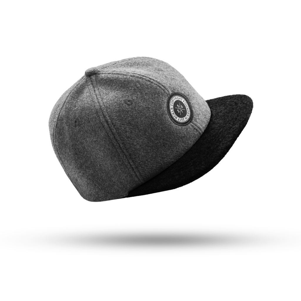 RCKLS. Polo Cap Snapback  Grey Black Copyright Wool