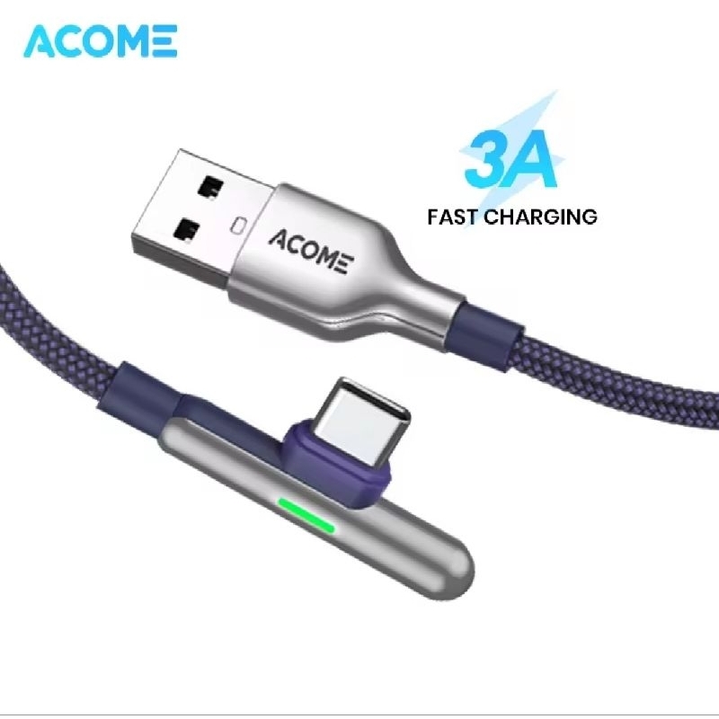 Kabel Gaming & Data ACOME TYPE-C, Micro USB, Iphone Fast Charging Kabel Data 3 A