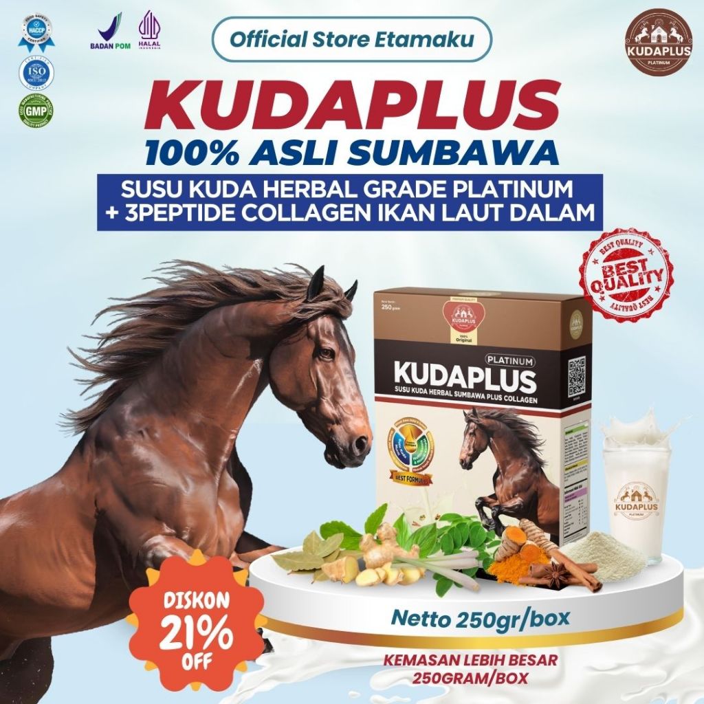 

Susu Kuda Lombok - Susu Kudaplus Kolagen 100% Original dari Sumbawa Cepat Atasi Sesak Nafas Akut dan Nyeri Sendi Berat Kemasan 250gram Paket 1 BOX