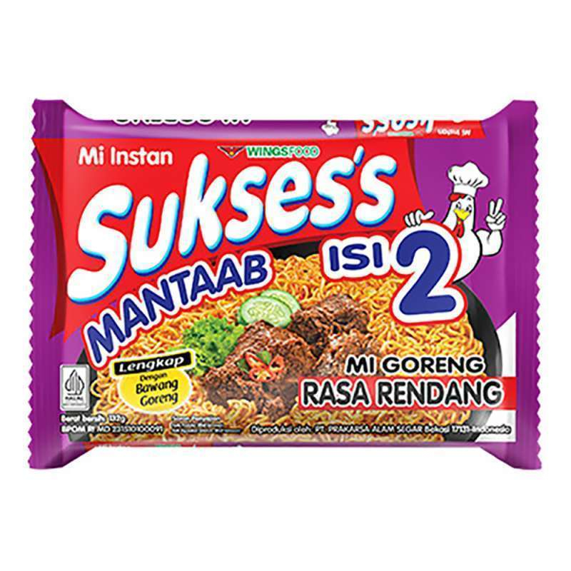

SUKSES'S MIE GORENG ISI 2 RENDANG PCK 132g