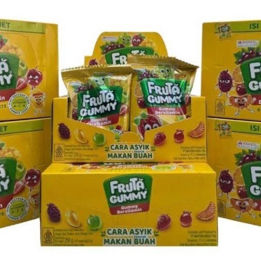

Fruta Gummy Permen Lunak Rasa Buah 25g x 10 Bungkus