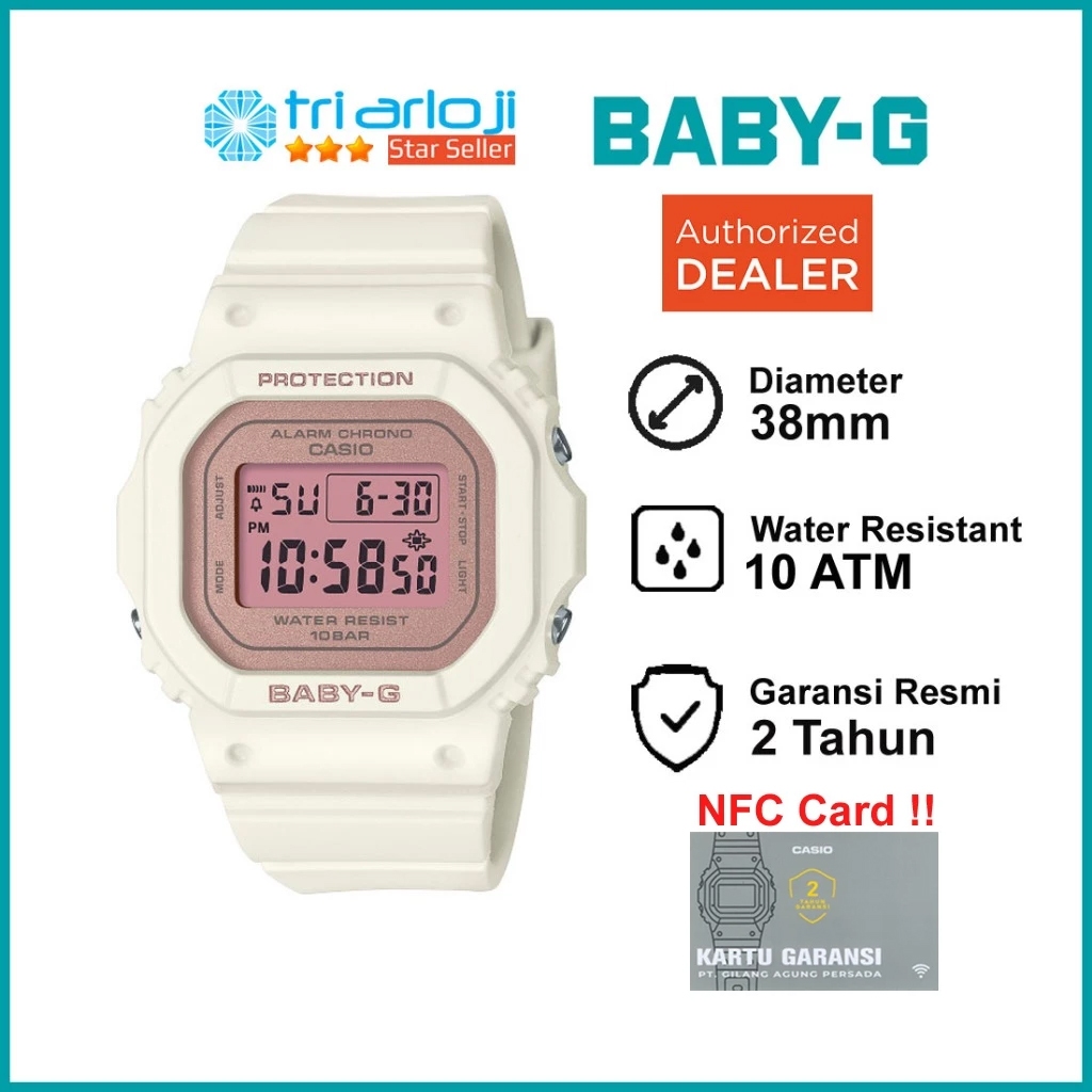 Casio Baby-G BGD-565SC-4DR Jam Tangan Wanita Digital Putih BabyG BGD-565SC-4 BGD565