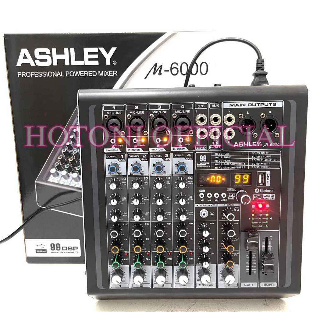 Power Mixer Audio Ashley M6000 6channel Original Power Mixer Professional M 6000 Mixing 6 ( Bisa COD