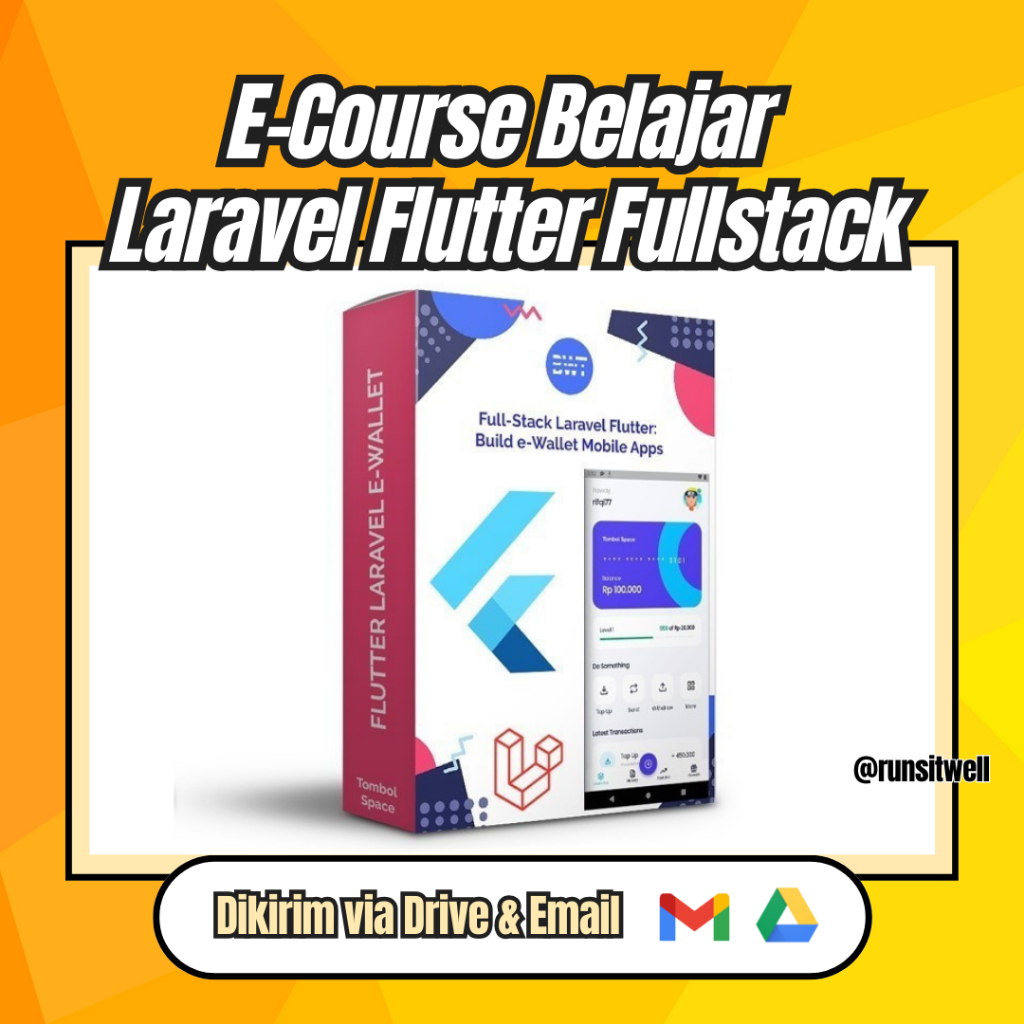 E-Course Belajar Laravel Flutter Ecommerce Fullstack | Belajar Cepat Pemrograman Laravel Flutter Ful
