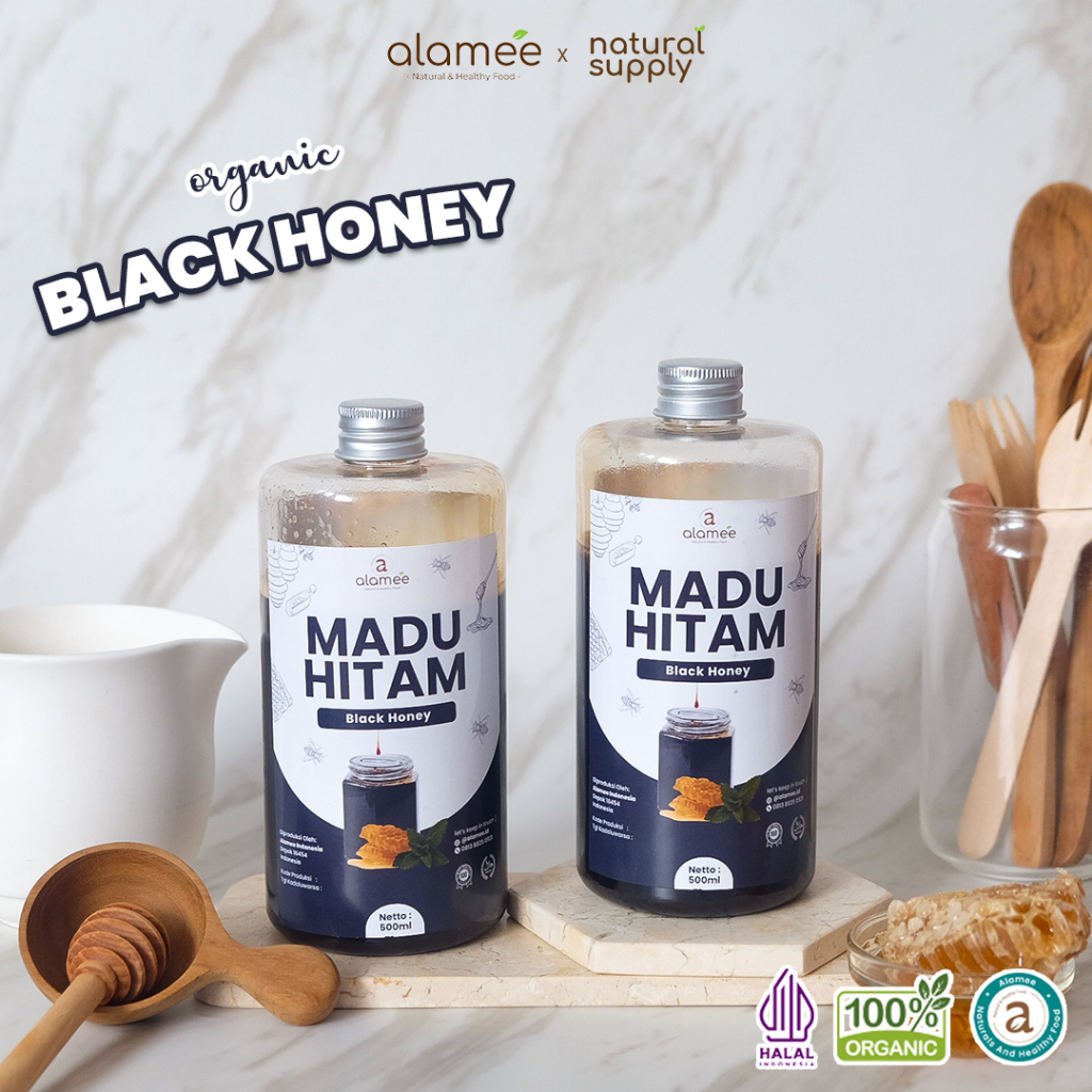 

Madu Hitam Asli 500ml Pahit Black Honey Raw Murni Alami Natural Hutan Forest hibiscus food