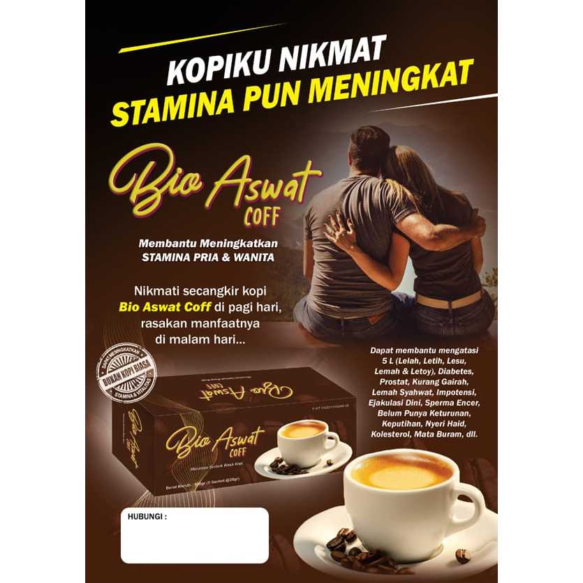 

BIO ASWAT COFF - MINUMAN STAMINA - KOPI STAMINA PRIA DAN WANITA