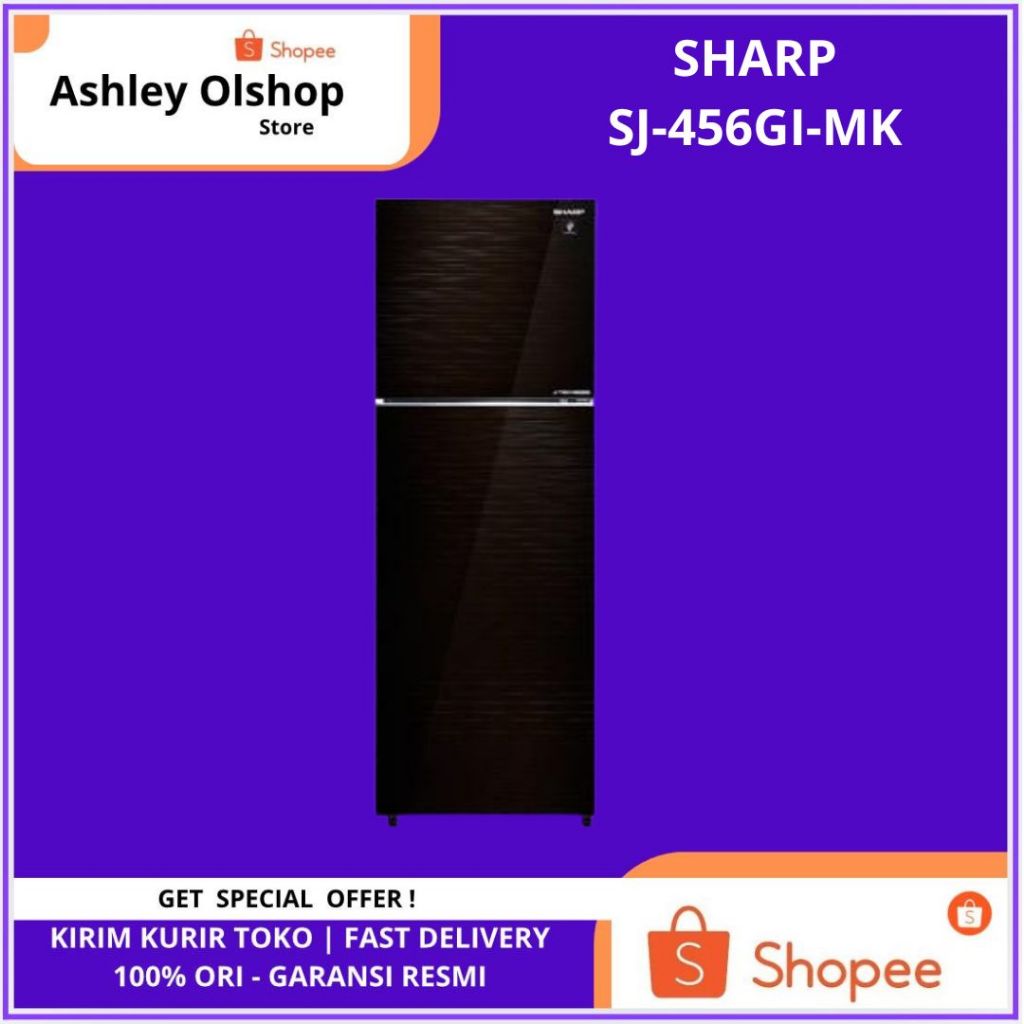 SHARP SJ-456GI-MK INVERTER KULKAS SHARP 2 PINTU SJ 456GI MK 352 LITER