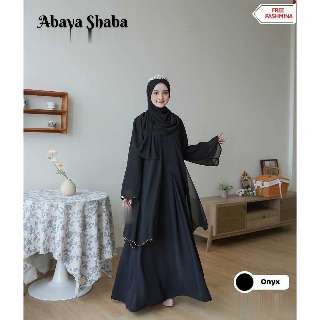 Gamis Abaya Modern Set Hijab Jilbab Gamis Syari Wanita Modern Gaun Dress Kondangan Baju Muslim Remaj