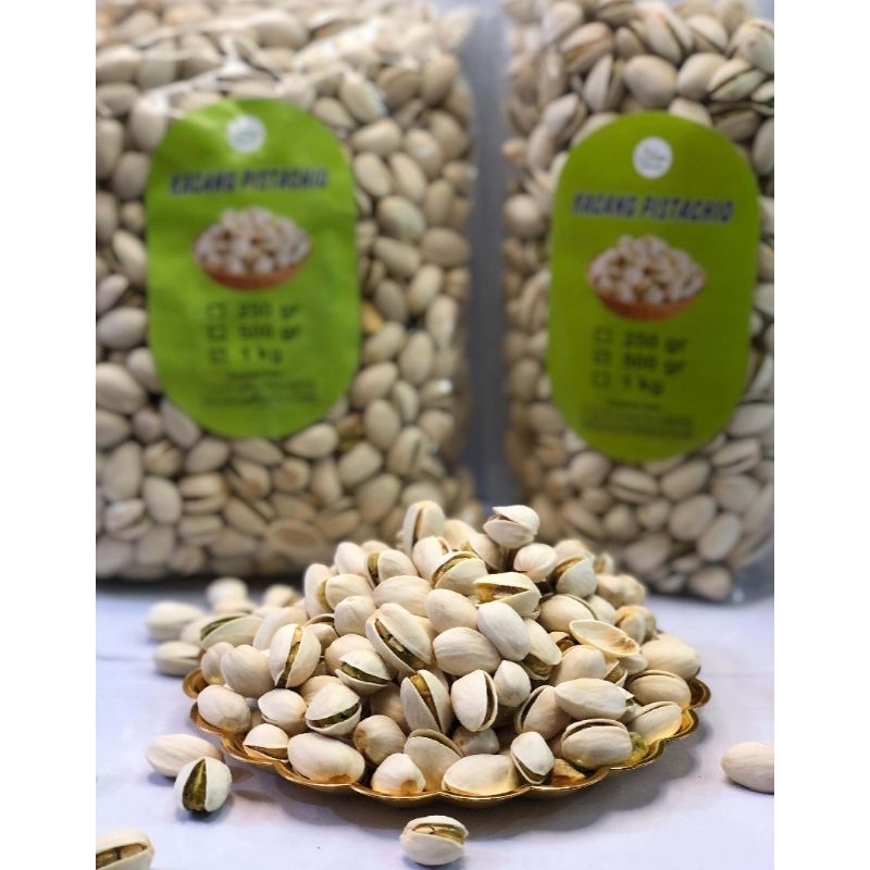 

Kacang fustuk gurih renyah ROASTED SALTED PISTACHIO kacang panggang pistachio