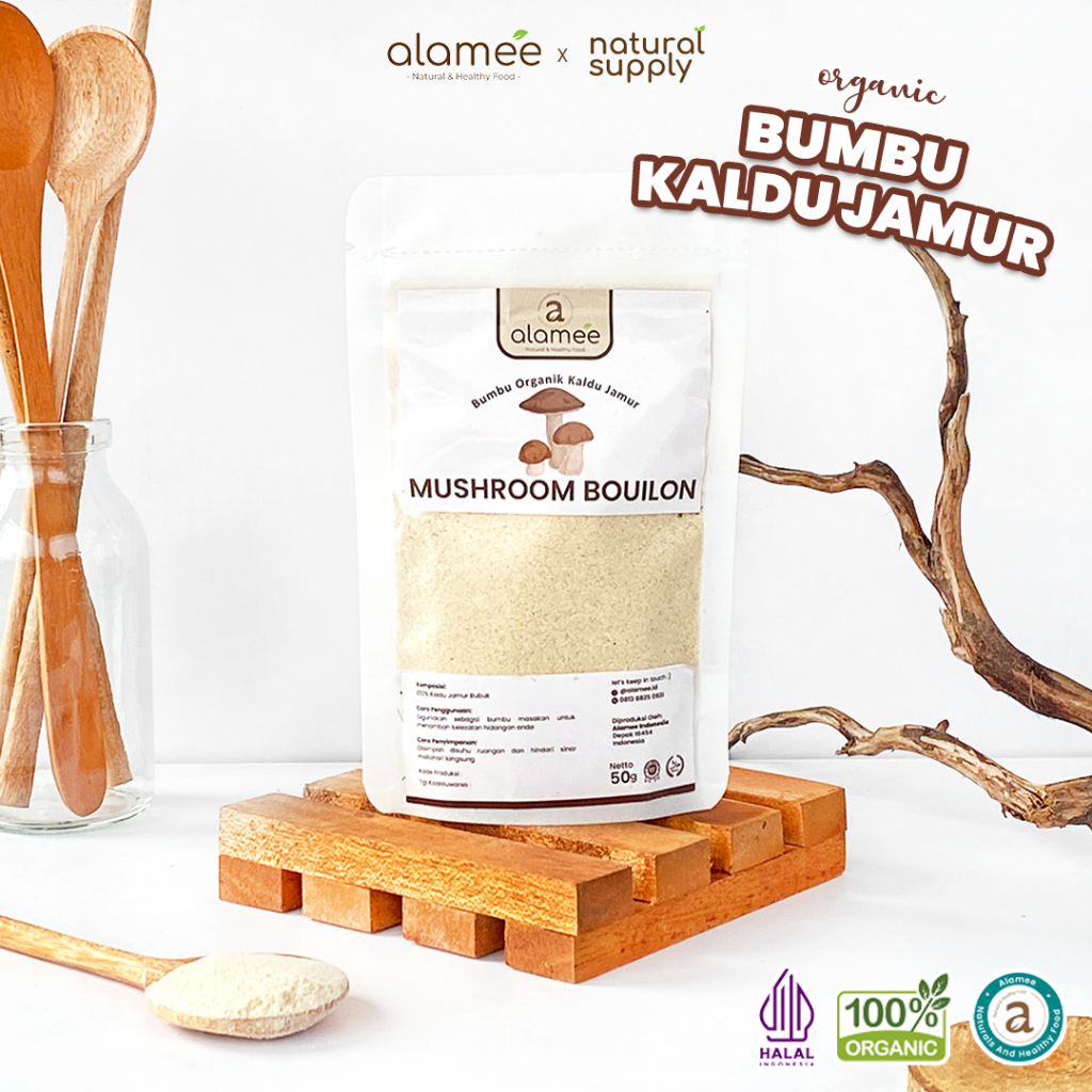 

ALAMEE Bumbu Kaldu Jamur Bubuk NON MSG Spice Mushroom Powder Seasoning 50gr naturalsupply