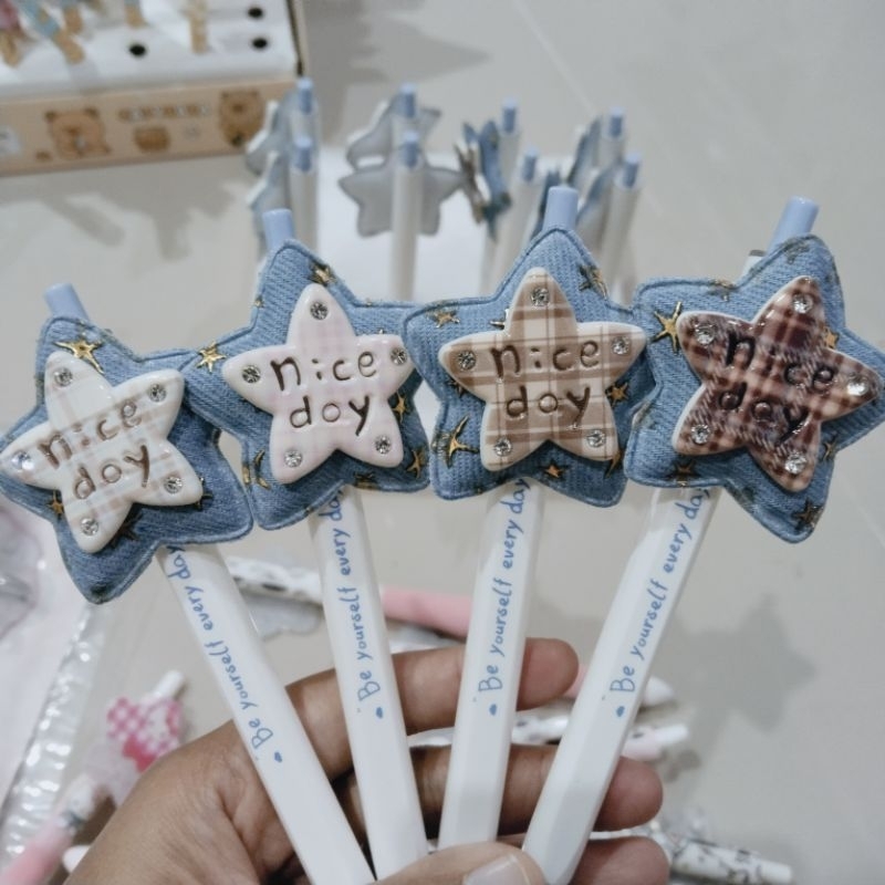 

[COD] Pen Bentuk Bintang Denim