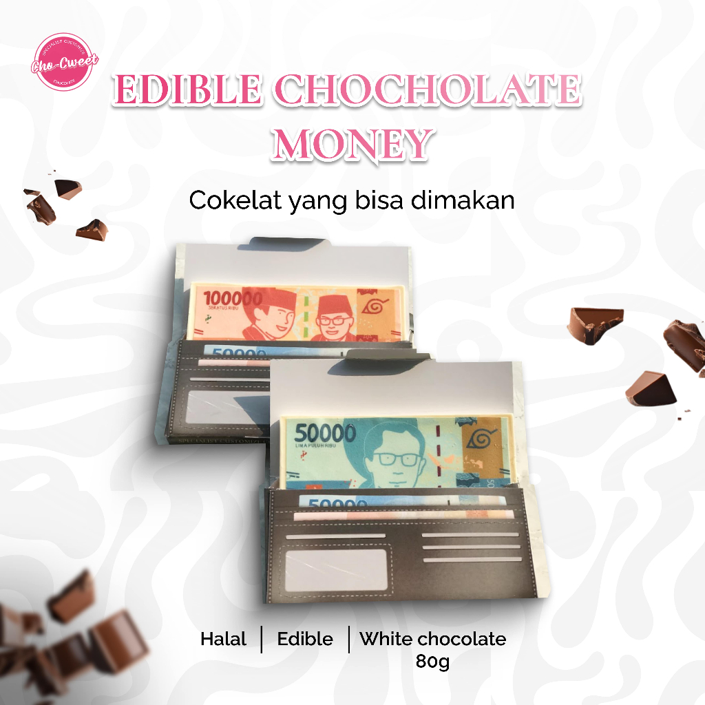 

CHO-CWEET EDIBLE CHOCOLATE MONEY 80g | COKELAT UANG BISA DIMAKAN