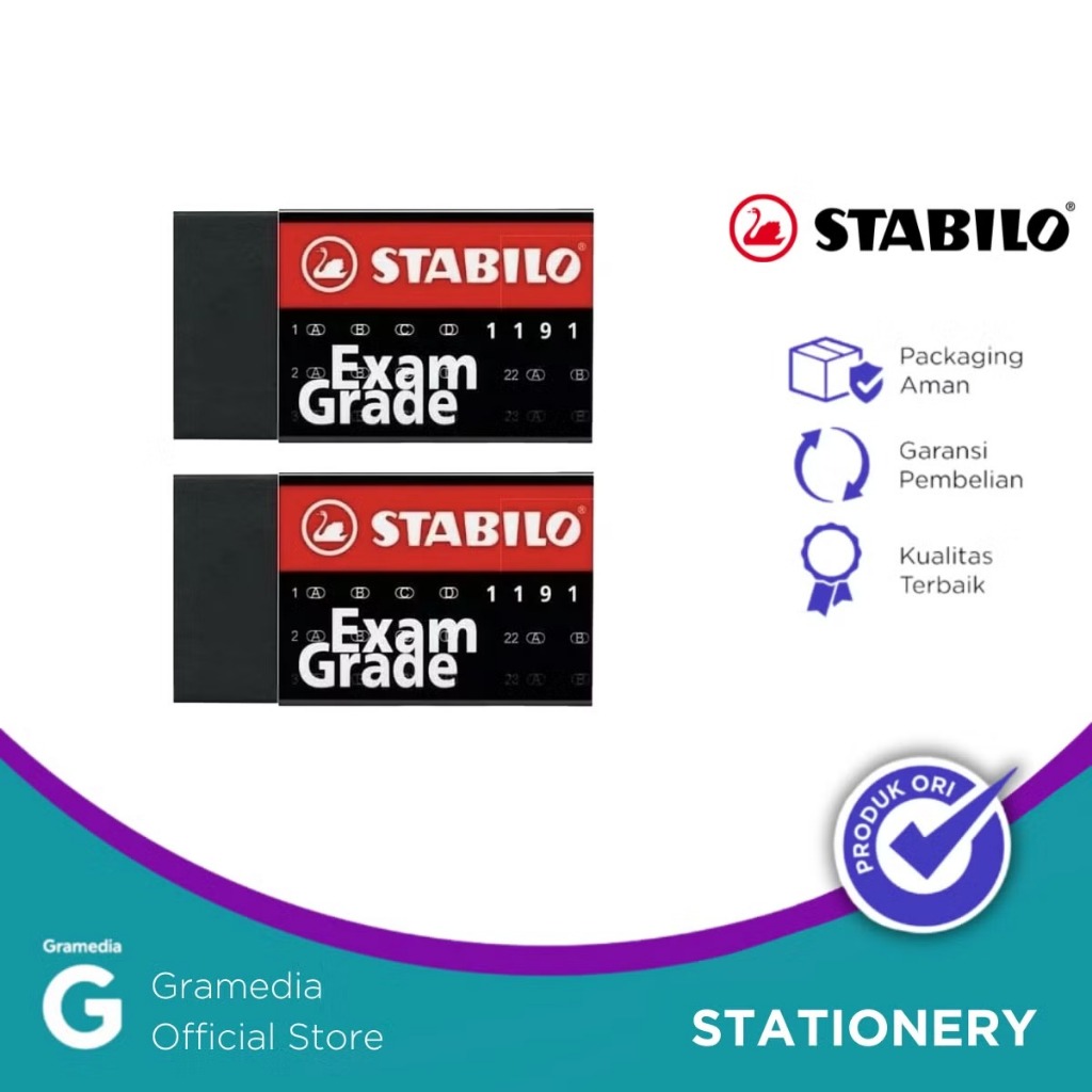 

Gramedia Manado-Stabilo Exam Grade Small Eraser Pack Of 2