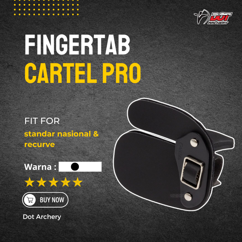 Fingertab Panahan Cartel Pro 1 | Pelindung Jari Busur Recurve | Aksesoris Panahan