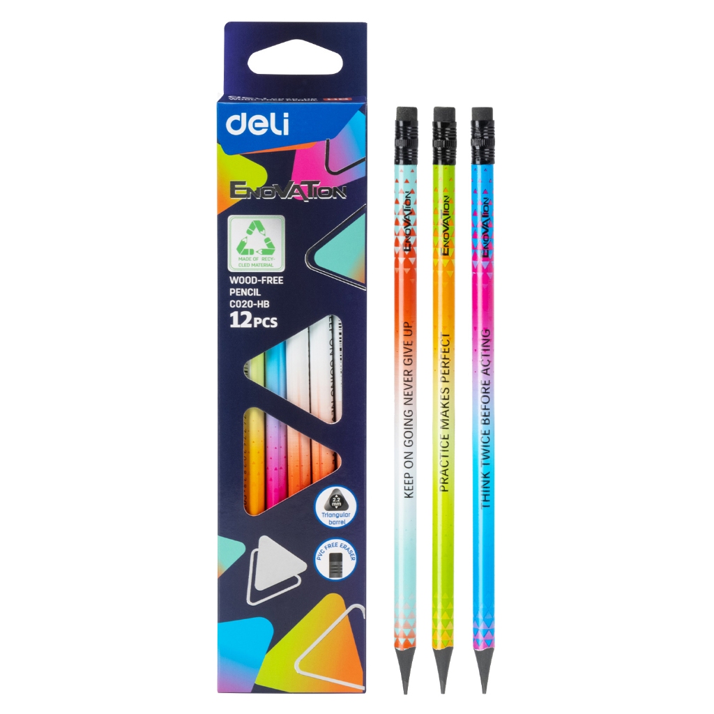 

Pensil Deli Enovation Penghapus C020-2B Pensil Wood Free Eraser