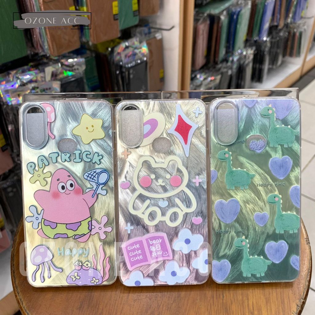 Case Motif Lucu Hologram Hard Case For Realme 5 7i C11 2020 C12 C15 C20 C21Y C25 C25Y C30