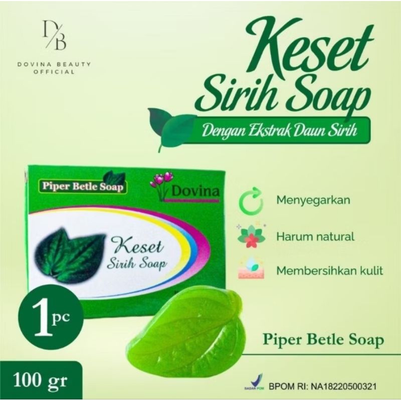 [3 batang Murah] SABUN KESET SIRIH DOVINA 100g BPOM