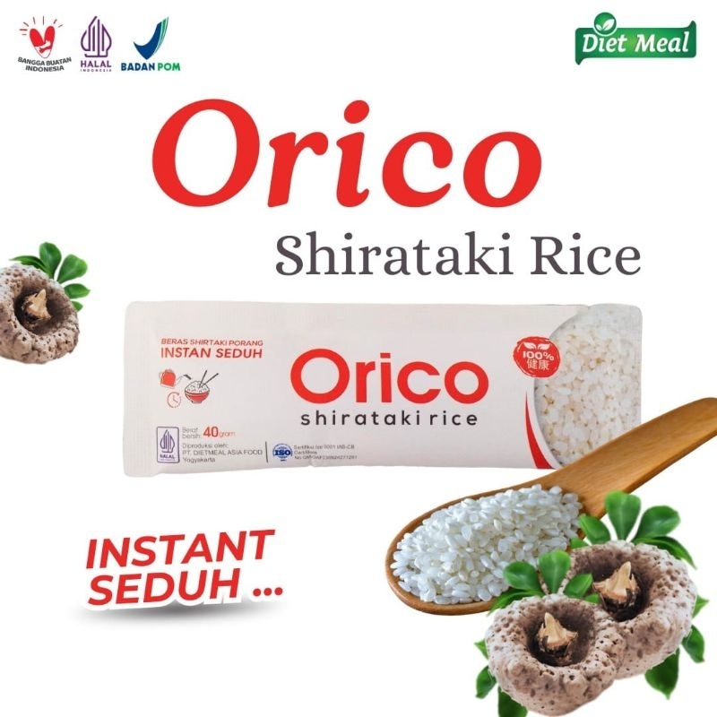 

Beras Porang Orico shirataki sacet 40 gram