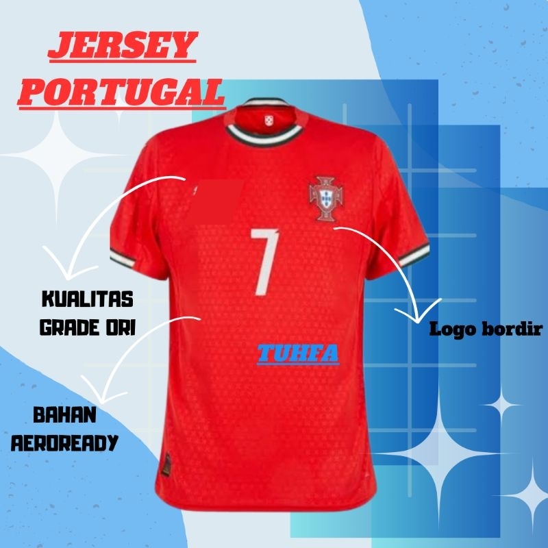 jersey bola portugal home away kaos sepakbola_negara_grade ori import thailand baju bola timnas pial