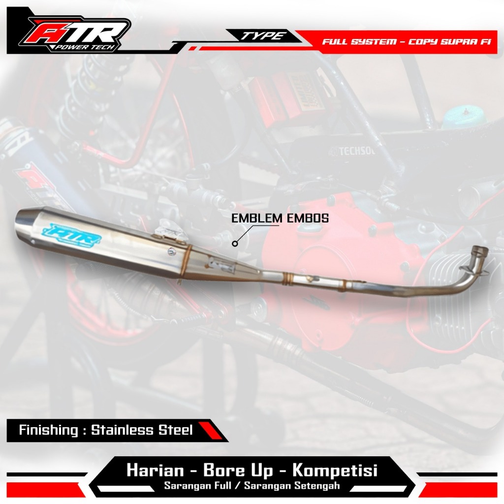 KNALPOT STANDAR RACING COPY SUPRA FI UNTUK ASTREA GRAND / PRIMA