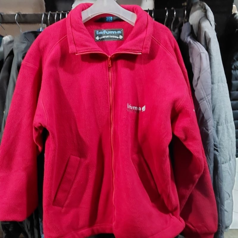 JAKET LAFUMA BAHAN POLAR WARNA MERAH