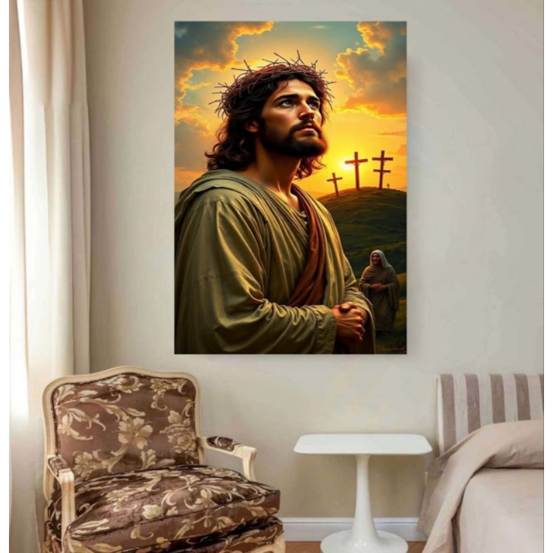 poster cetak TUHAN YESUS hiasan dinding,lukisan cetak,dekorasi rumah,tanpa bingkai,kualitas gambar H