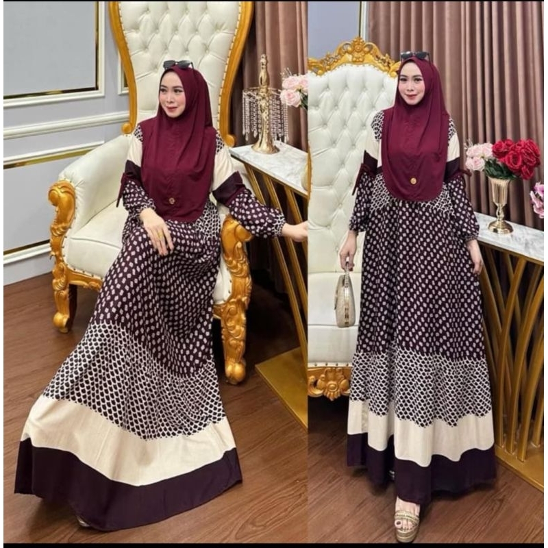 Gamis Rayon set hijab bergo