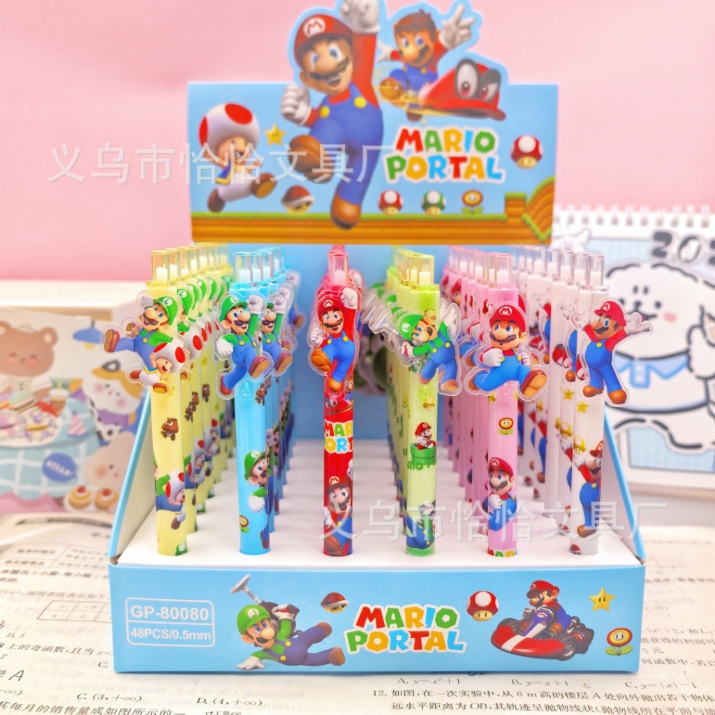 

{Mario Bros} Pen Gel Akrilik Lucu Imut Premium Karakter Mario Bros No. GP-80080