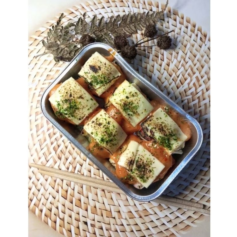 

Cheese Dimsum Mentai Premium Full Daging Ayam isi 6 Bebas Pilih Topping Free Chili Oil