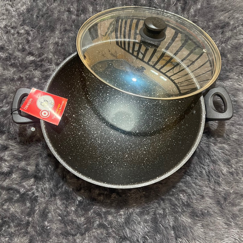 Cosmos Ceraflon Wok Marble 34CM