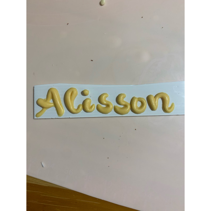

Hiasan kue custom nama huruf sambung