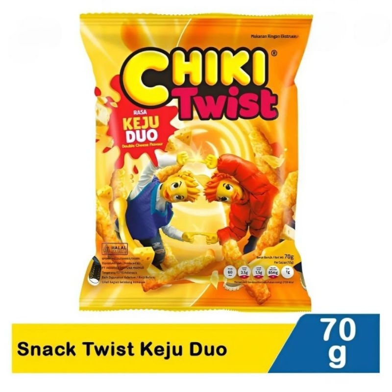 

Chiki Snack Twist Keju Duo 70g
