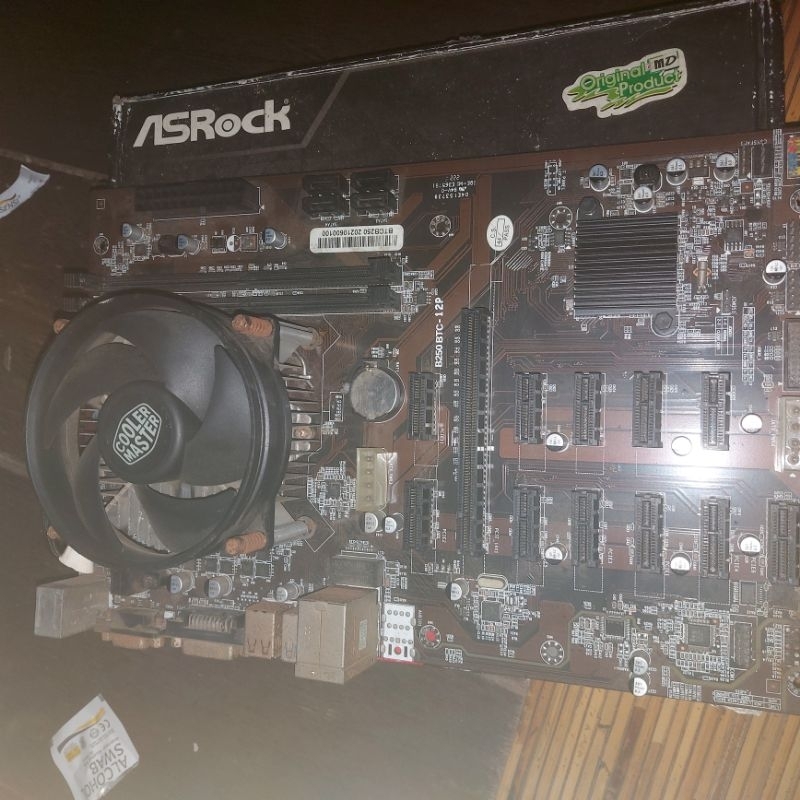 Paketan mobo 1151 h110m b250 btc-12p + i3 6100