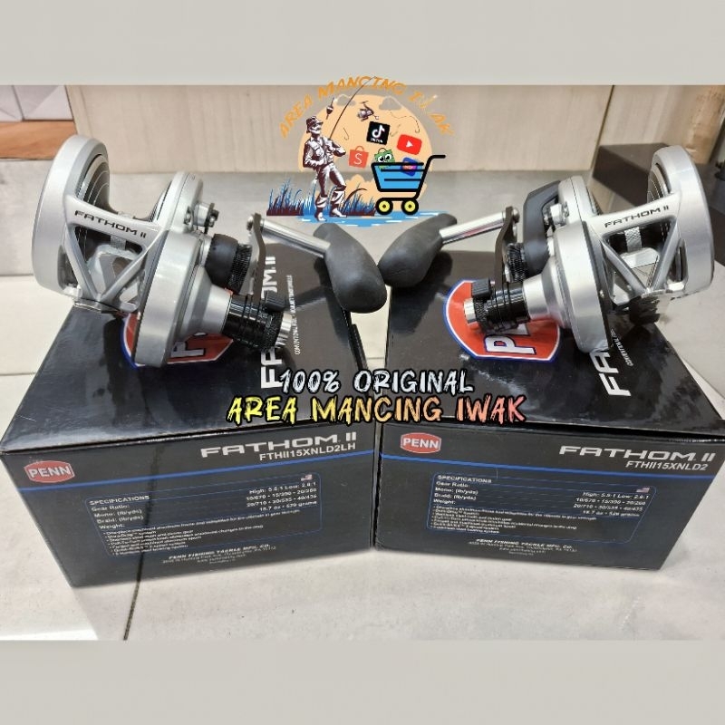 Reel Trolling PENN FATHOM II 15XNLD2LH 25NLD2LH 30LD2LH 40NLD2LH - Double Speed