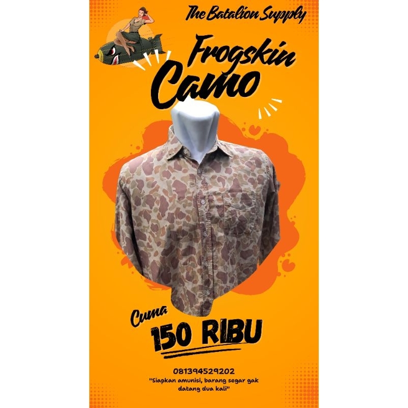 Kemeja vintage frogskin camo shirt